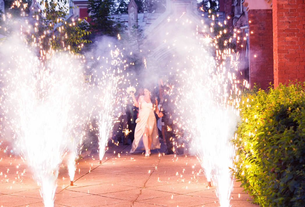Fuegos artificiales boda