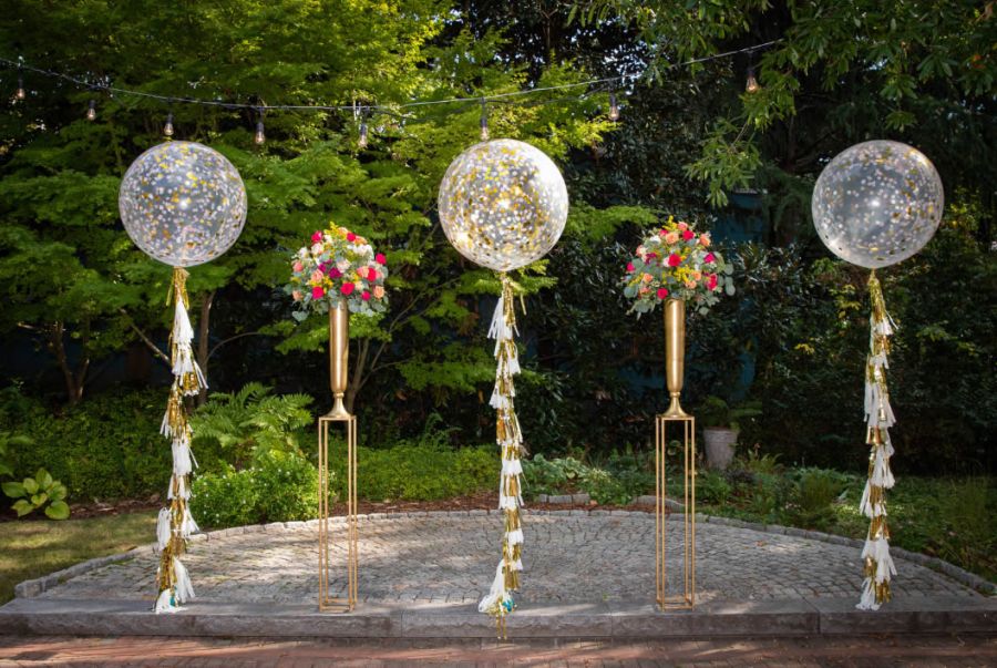 Decoraciones originales con globos para una boda