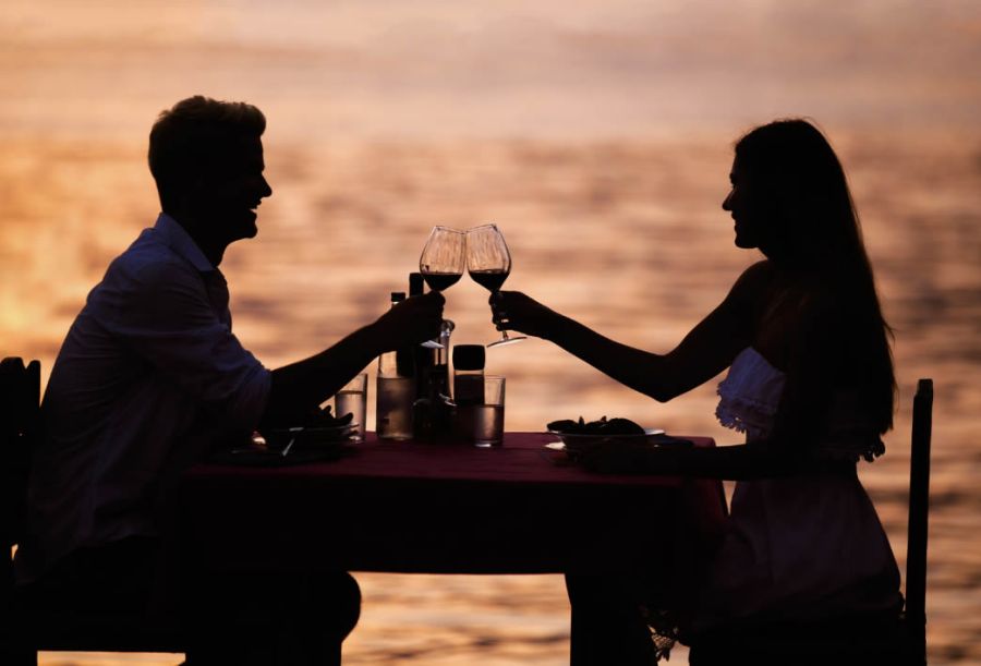 Idea pareja cena romantica